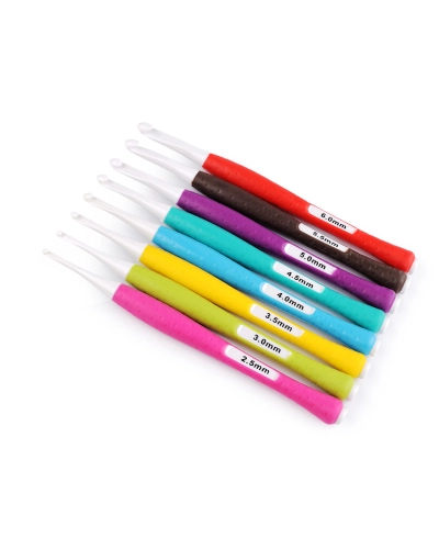 Set de croșete cu mâner din silicon - 1 set | Mimib