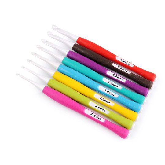 Set de croșete cu mâner din silicon - 1 set | Mimib