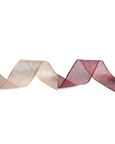 Panglica cu lurex si sarma latime 40 mm - 25 m | Mimib