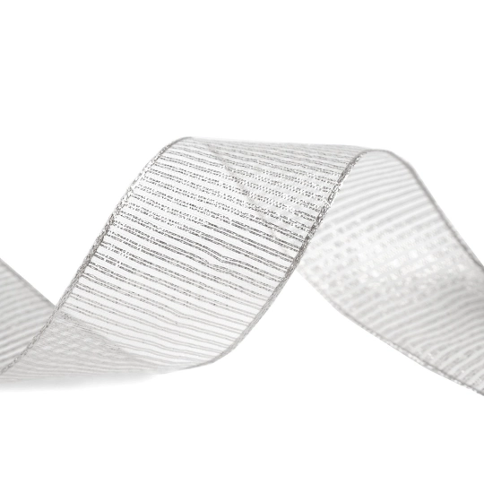 Panglica cu lurex si sarma latime 40 mm - 25 m | Mimib