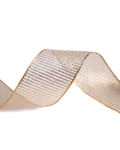 Panglica cu lurex si sarma latime 40 mm - 25 m | Mimib