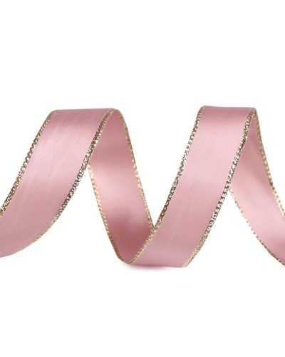 Panglică cu lurex și sârmă pe margine 24 mm - 20 m | Mimib