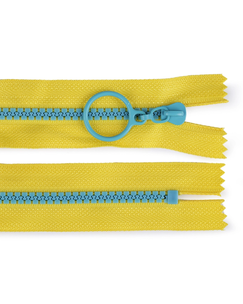 Fermoar din plastic colorat No 5 lungime 15 cm cu cursor decorativ - 1 buc. | Mimib
