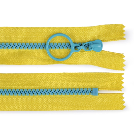 Fermoar din plastic colorat No 5 lungime 15 cm cu cursor decorativ - 1 buc. | Mimib