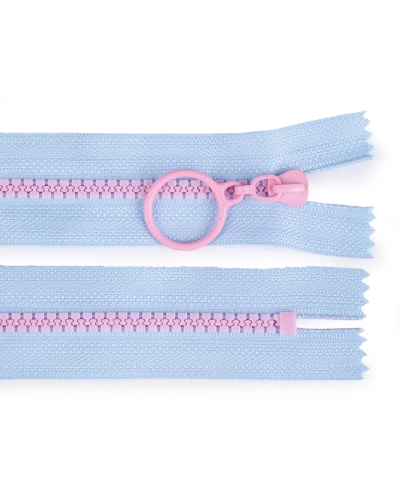 Fermoar din plastic colorat No 5 lungime 15 cm cu cursor decorativ - 1 buc. | Mimib