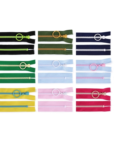 Fermoar din plastic colorat No 5 lungime 25 cm cu cursor decorativ - 1 buc. | Mimib