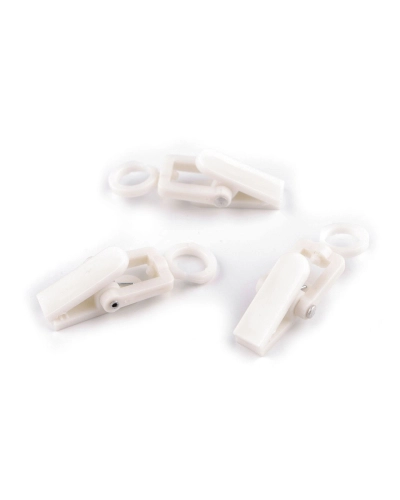 Carlige din plastic pentru perdele cu cârlig - 10 buc. | Mimib