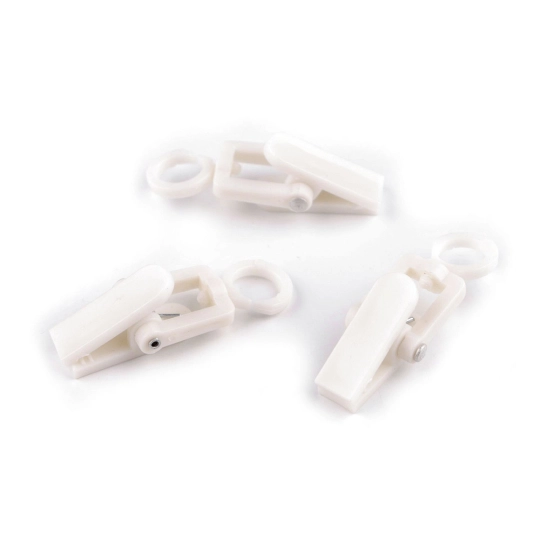 Carlige din plastic pentru perdele cu cârlig - 10 buc. | Mimib
