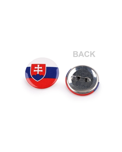 Broșă / insignă steagul Republicii Slovace Ø3,5 cm - 6 buc. | Mimib