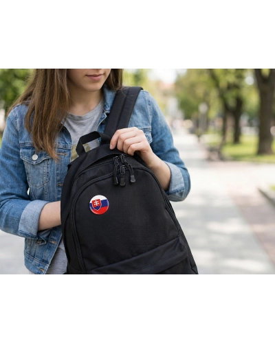 Broșă / insignă steagul Republicii Slovace Ø3,5 cm - 6 buc. | Mimib