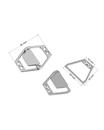 Închizătoare decorativă metalică 20x26 mm - 1 pereche | Mimib