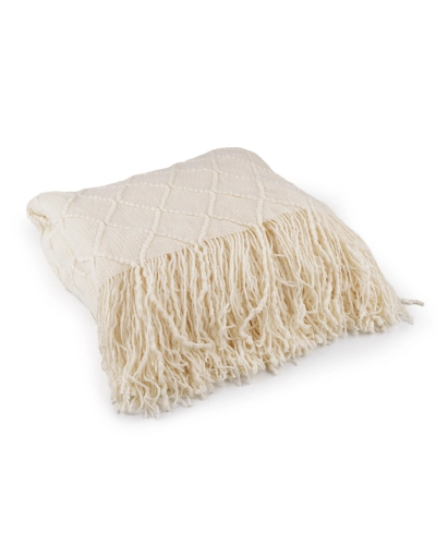 Pătură tricotată / pled cu franjuri 130x155 cm - 1 buc. | Mimib