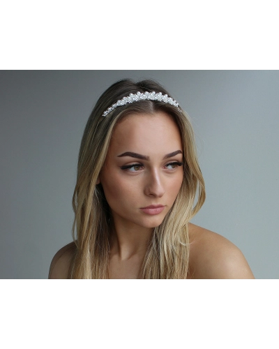 Štrasová čelenka do vlasov s perlami - 1 ks | Mimib