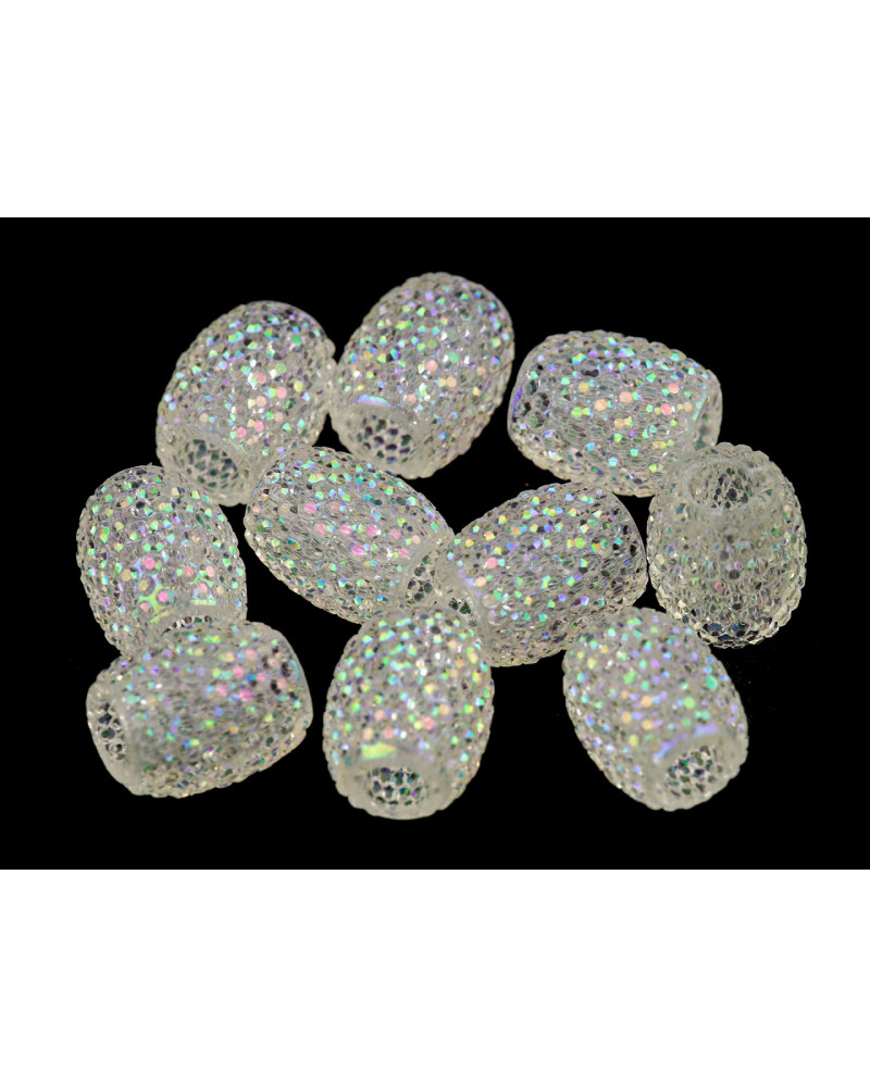 Mărgele ovale cu gaură mare, 13x15 mm | Mimib