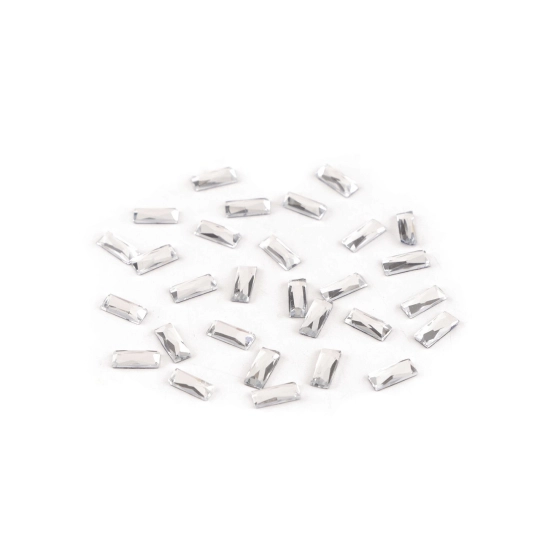Nažehľovacie kamienky hotfix obdĺžniček celoplošné brúsenie 3x7 mm - 2 g | Mimib