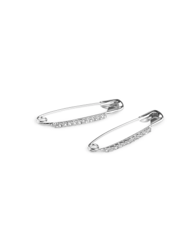 Ac de siguranță decorativ cu strasuri, lungime 39 mm - 12 buc. | Mimib