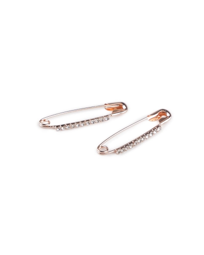 Ac de siguranță decorativ cu strasuri, lungime 39 mm - 12 buc. | Mimib