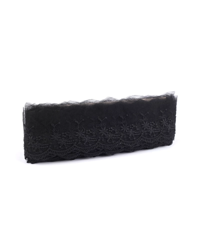 Dantelă brodată pe organza, lățime 70 mm - 13.5 m | Mimib