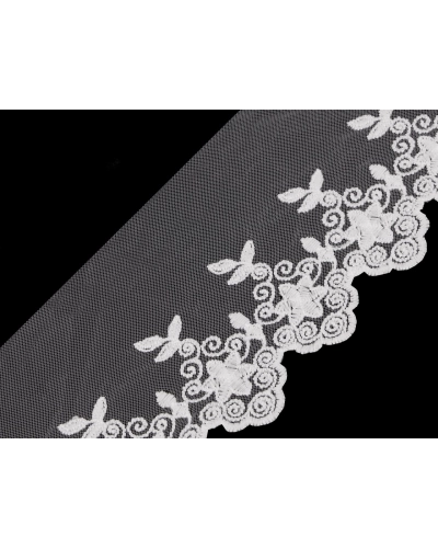 Dantela brodata pe organza, latime 90 mm - 13.5 m | Mimib