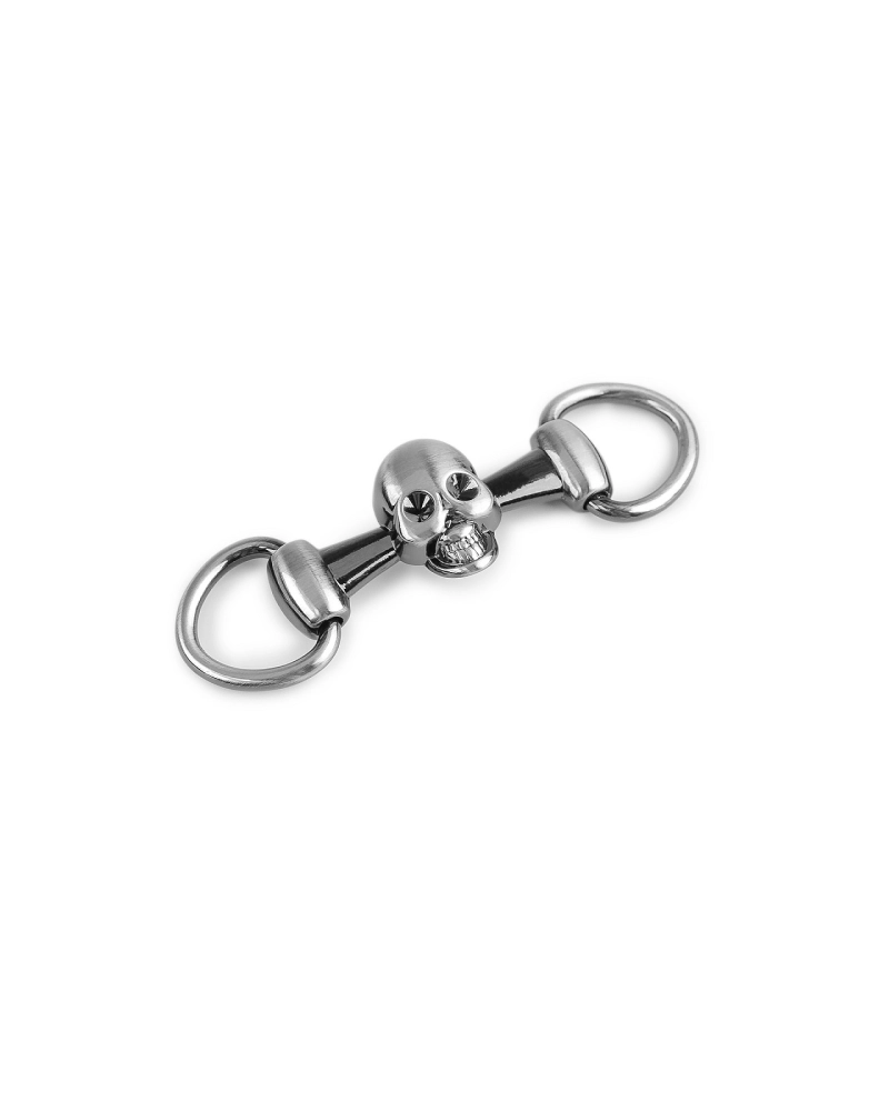 Cataramă metalică / craniu decorativ pentru motocicliști 22x76 mm - 1 buc. | Mimib