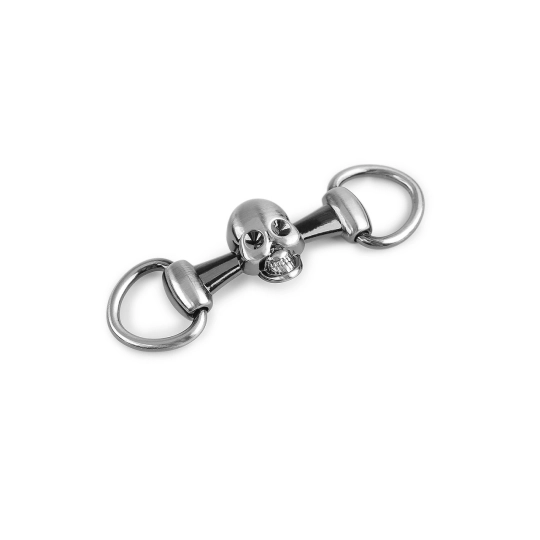 Cataramă metalică / craniu decorativ pentru motocicliști 22x76 mm - 1 buc. | Mimib
