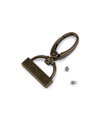 Carabină metalică pivotantă cu capăt pentru curea lățime de 25 mm - 1 buc. | Mimib
