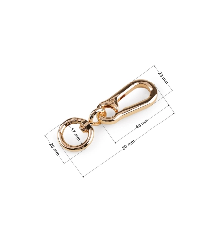 Carabină metalică pivotantă cu ochi carabină 17 mm - 1 buc. | Mimib