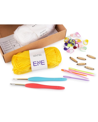 Kit de croșetat cu instrucțiuni pentru începători - 1 set | Mimib