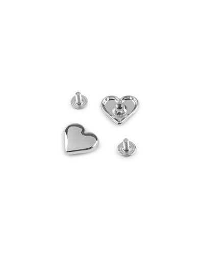 Șurub nit pentru șelărie, inimă 15x14 mm - 7 pereche | Mimib
