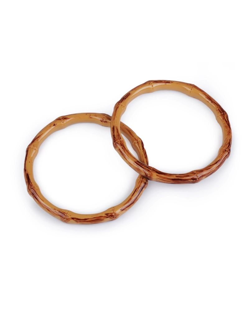 Mânere de plastic pentru genți, imitație de bambus, Ø12,5 cm - 1 buc. | Mimib