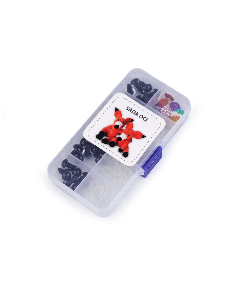 Set de ochi pentru figurine cu sclipici Ø10, 12 mm - 1 set | Mimib
