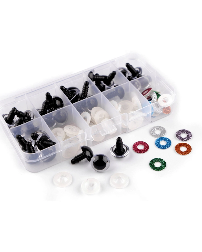 Set de ochi pentru figurine cu sclipici Ø14, 16 mm - 1 set | Mimib