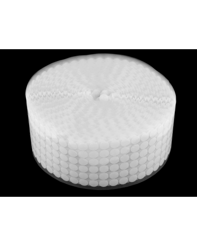 Buline de Velcro autoadeziv Ø10, 15 mm în role - 1 m | Mimib