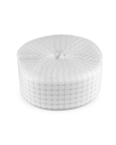 Buline de Velcro autoadeziv Ø10, 15 mm în role - 1 m | Mimib