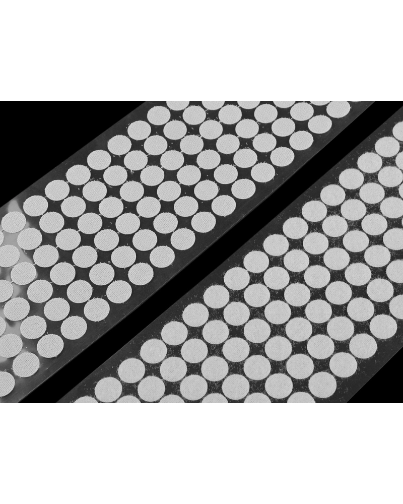 Buline de Velcro autoadeziv Ø10, 15 mm în role - 1 m | Mimib