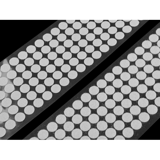 Buline de Velcro autoadeziv Ø10, 15 mm în role - 1 m | Mimib