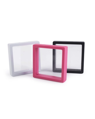 Ramă / cutie cu folie transparentă pentru ambalaj cadou 9x9 cm - 1 buc. | Mimib