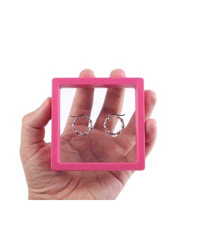 Ramă / cutie cu folie transparentă pentru ambalaj cadou 9x9 cm - 1 buc. | Mimib