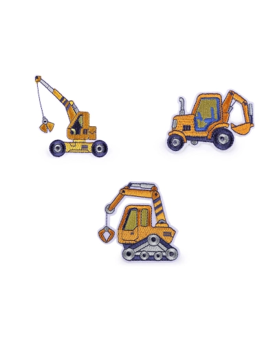 Aplicatii termoadezive tractor, macara, mașină, excavator, pompieri - 10 buc. | Mimib
