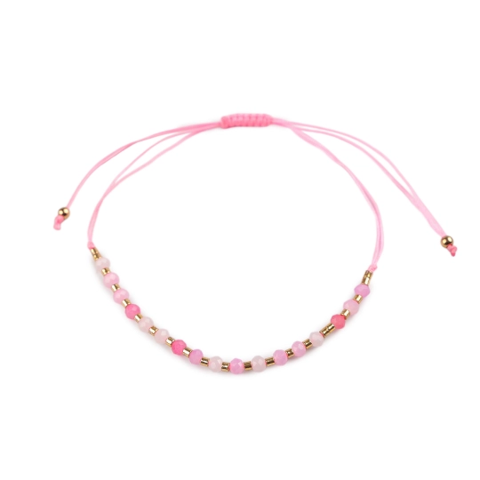 Brățară Shamballa cu mărgele fațetate și efect AB - 1 buc. | Mimib