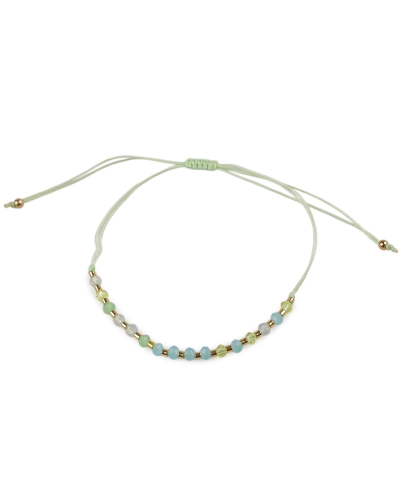 Brățară Shamballa cu mărgele fațetate și efect AB - 1 buc. | Mimib