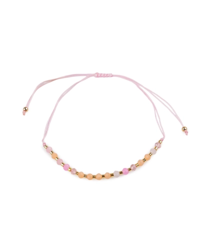 Brățară Shamballa cu mărgele fațetate și efect AB - 1 buc. | Mimib