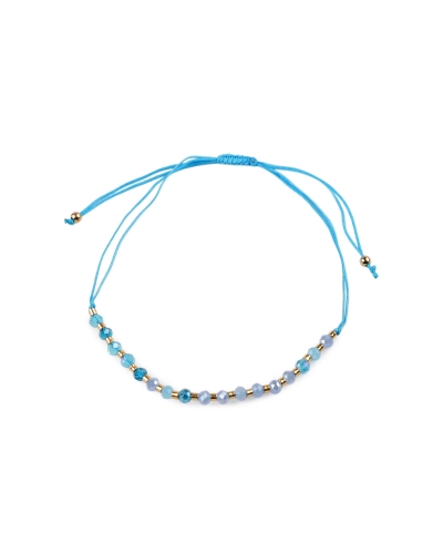Brățară Shamballa cu mărgele fațetate și efect AB - 1 buc. | Mimib