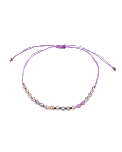 Brățară Shamballa cu mărgele fațetate și efect AB - 1 buc. | Mimib