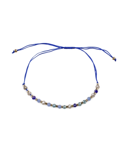 Brățară Shamballa cu mărgele fațetate și efect AB - 1 buc. | Mimib
