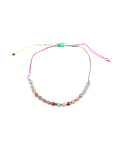 Brățară Shamballa cu mărgele fațetate și efect AB - 1 buc. | Mimib
