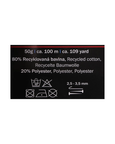 Fir de tricotat din bumbac Re-Cotton 50 g - 1 buc. | Mimib