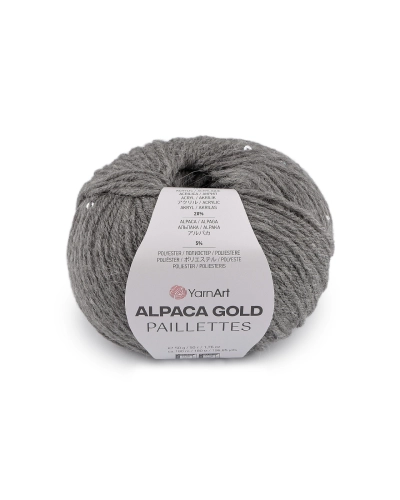 Fir de tricotat Alpaca Gold cu paiete 50 g - 1 buc. | Mimib