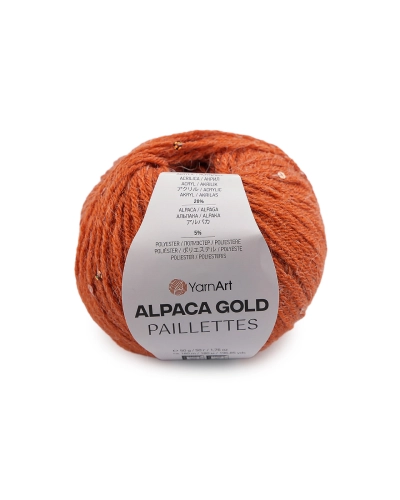 Fir de tricotat Alpaca Gold cu paiete 50 g - 1 buc. | Mimib