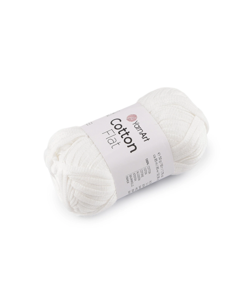 Fir de tricotat din bumbac Cotton Flat 50 g - 1 buc. | Mimib